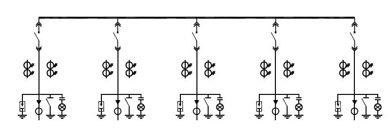 Single-line diagram for the KYN28-12 Ukraine project
